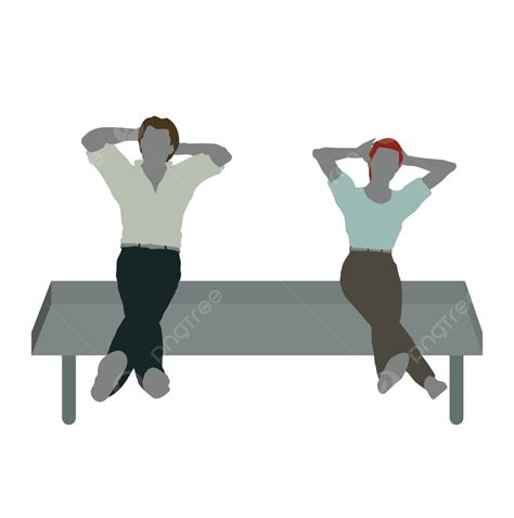 Silhouettes Of A Couple Seated In Chair Pose Vector Working Business