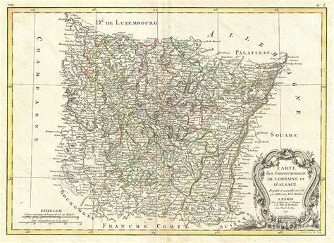 1771 Bonne Map Of Alsace And Lorraine France Photograph By Paul Fearn