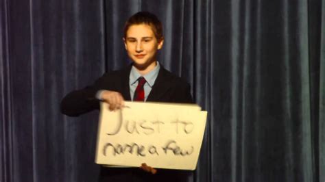 Best Middle School Election Speech Ever Zach Oschin Youtube