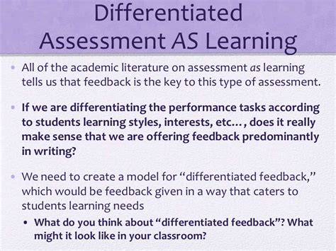 Differentiated Assessment