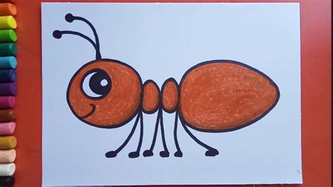 How To Draw Easy And Simple Ant Drawing Ant Drawing For Kids Youtube