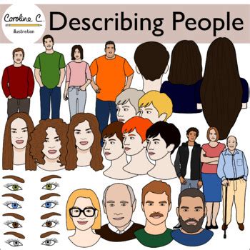 Describing People Clip Art By Caroline C Illustration TPT