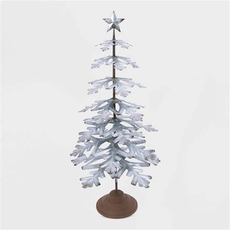 33 Galvanized Metal Christmas Tree Decorative Figurine Gerson