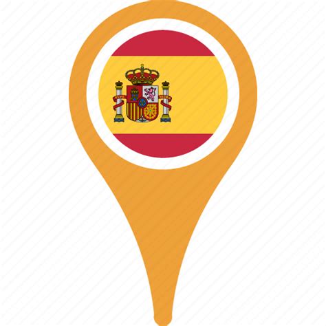 Flag Spain Country Flags Map Pin Icon Download On Iconfinder