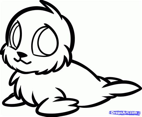 Cute Baby Animal Coloring Pages Dragoart Coloring Home