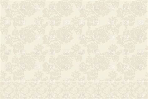 Beige Seamless Victorian Wallpaper With Floral Pattern Vector