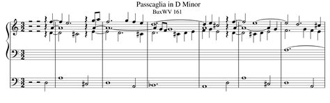 Buxtehude Passacaglia In D Minor Buxwv 161 Professional Production