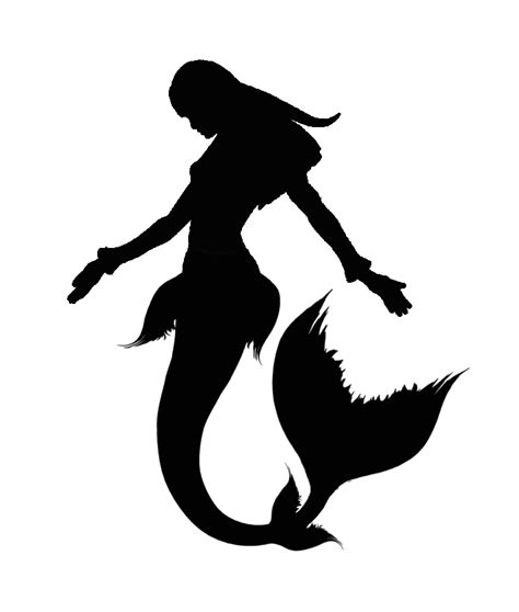 Ariel Silhouette Mermaid Drawing Clip Art Headshot Silhouette Png