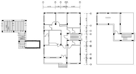 Modern Bungalow Plan With Column Layout Design Dwg Cadbull My Xxx Hot
