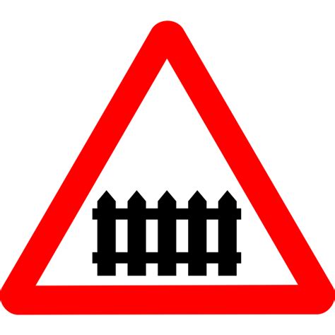Rail Fence Road Sign Free Svg