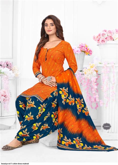 Kesariya Vol 1 Cotton Dress Material Stunning Catalog Rehmat Boutique