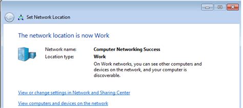 Network Location Type In Windows 7