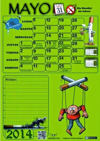 Calendario Correspondiente Al Mes De Mayo De 2014 Listo Para Imprimir