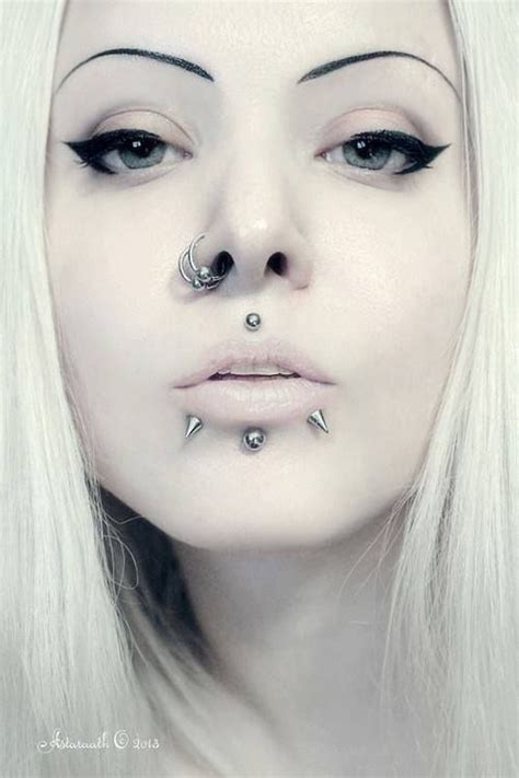 30 sharp and pointy 31 edgy examples of facial piercings → jewelry eyebrow with