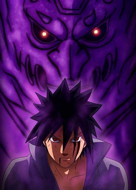 Purple Energy Monster Poster By Mcashe Art Displate Sasuke Uchiha