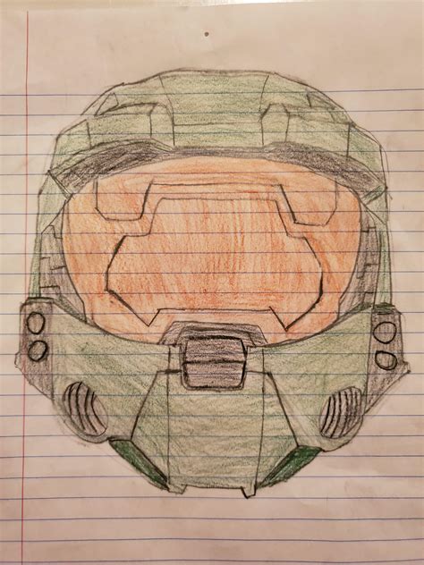My Master Chief Helmet Drawing R Halo