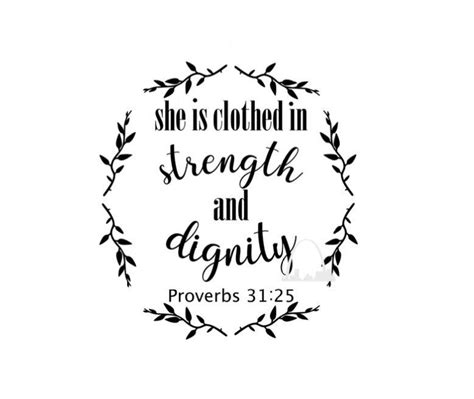 Image Mom Proverbs 31 25 Faith Svg Silhouette Cameo Machine Sign Stencils She Is Clothed