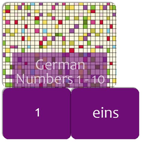 German Numbers 1 10 Match The Memory