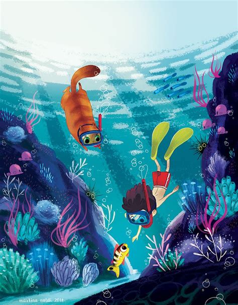 Underwater On Behance Sea Illustration Art Inspiration Drawing