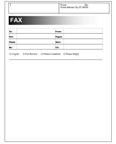 Basic 1 Fax Cover Sheet At