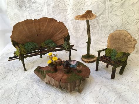 Faery living room set handmade by thefaeryforest on Etsy | Fairy garden