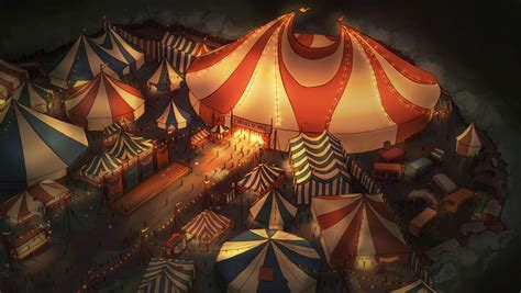 Artstation Circus Darc Tent Illustration