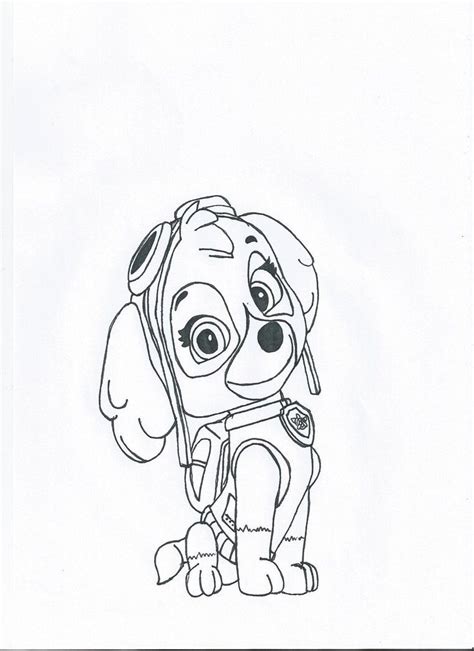 Skye Paw Patrol Coloring Page Hicoloringpages Coloring Home