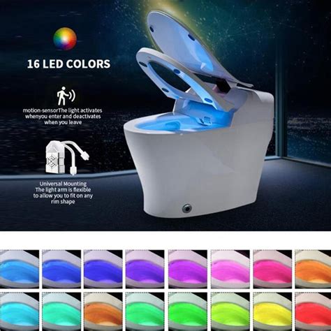 Smart PIR Motion Sensor Toilet Seat Night Light Colors Waterproof Backlight For Toilet Bowl