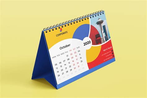 Desk Calendar Design Template Creative Illustrator Templates