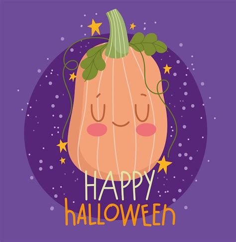 Premium Vector Happy Halloween Cute Pumpkin