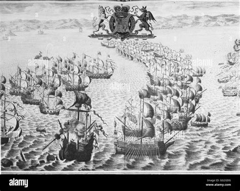 Defeat Of The Spanish Armada By The English Naval Forces In 1588