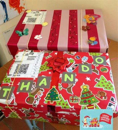 Beautiful Santa Shoeboxes Decorated By A Group Of Home Schooled