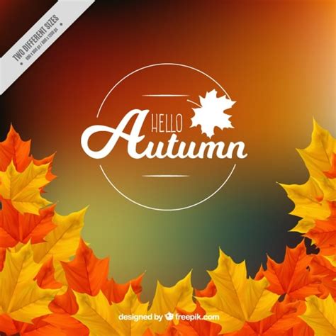 Free Vector Blurred Background Autumn Leaves