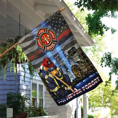 Firefighter 9 11 Never Forget Patriot Day Flag Garden Flag Etsy