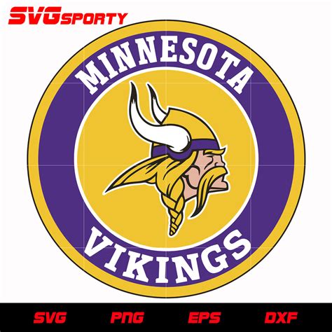 Minnesota Vikings Circle Logo Svg Nfl Svg Eps Dxf Png Digital Fil