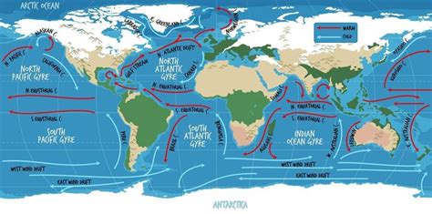 The Ocean Current World Map With Names Ocean Current World Geography