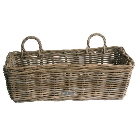 5% coupon applied at checkout. Grey Wicker Window Box Planter in 2 Sizes