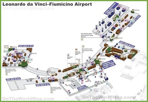 El Aeropuerto De Fiumicino Mapa Leonardo Da Vinci Fiumicino Airport