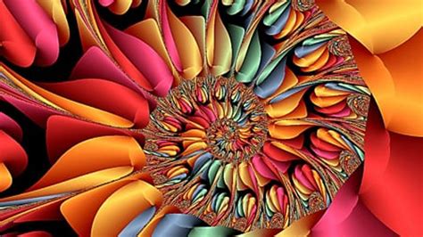 Dark Colorful Flowers Fractal Abstraction Hd Abstract Wallpapers Hd