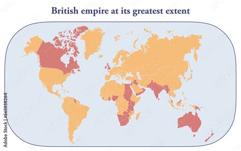 Map Of The British Empire At Its Greatest Extent In 1920 Ilustração Do