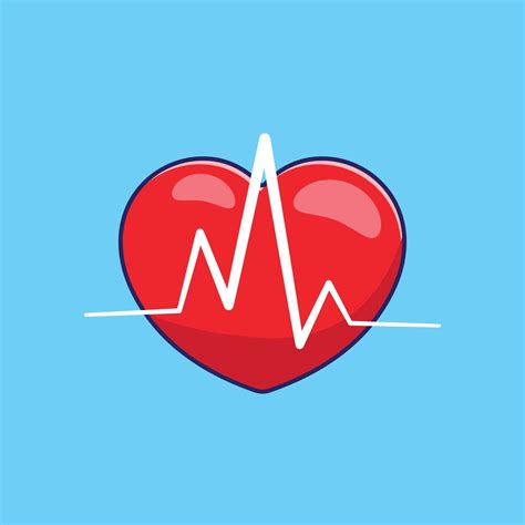 Red Heart With Heartbeat Line Medical Background 7580407 Vector Art At