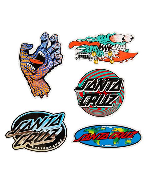 Santa Cruz Sticker Pack Asst Surfstitch