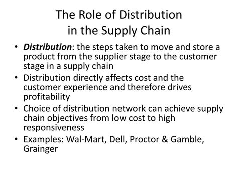 Ppt Chapter 4 Designing The Distribution Network In A Supply Chain