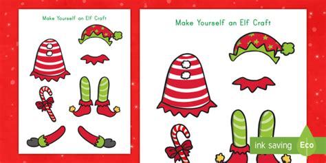 Elf Yourself Template Printable Pre Kk 2 Activity