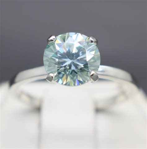 110cts Light Blue Diamond Engagement Ring 676mm Vvs 1 Etsy