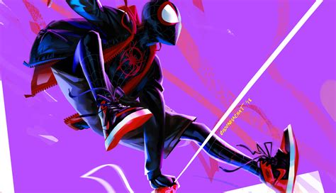 X Miles Morales In Spider Man Into The Spider Verse K Artwork Laptop HD HD K