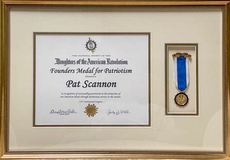 DAR Awards Pat Scannon Founders Medal For Patriotism Project Recover