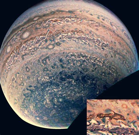 Nasas Jupiter Mission Juno Reveals Giant Polar Storms Bbc News