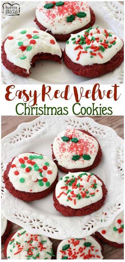 50 Christmas Cookies Red Velvet Christmas Cookies Christmas Deserts