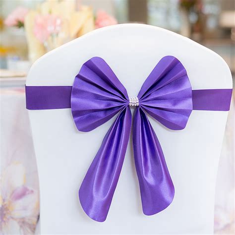 See more ideas about chair decorations, wedding chairs, chair bows. LinenTablecloth: Chair Bows Purple Satin 2/Pack